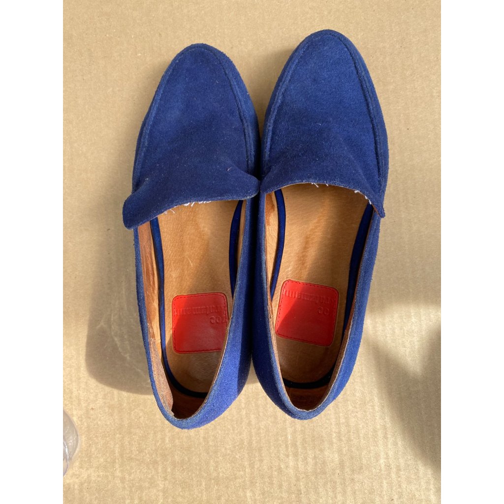 Zoe Kratzmann Womens Blue Suede Loafers Size 38 Slip On Us 7.5 Artsy Elegant — image 6 of 8